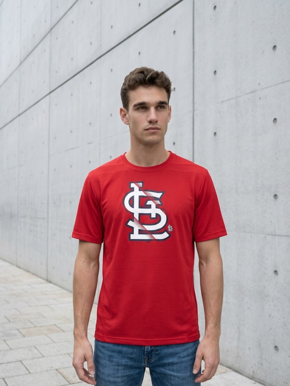 Genuine Merchandise Red St. Louis Logo Tee